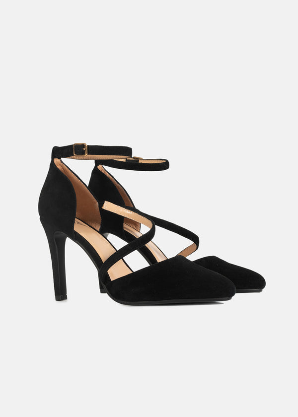 Sabrina Suede Closed Toe Heel